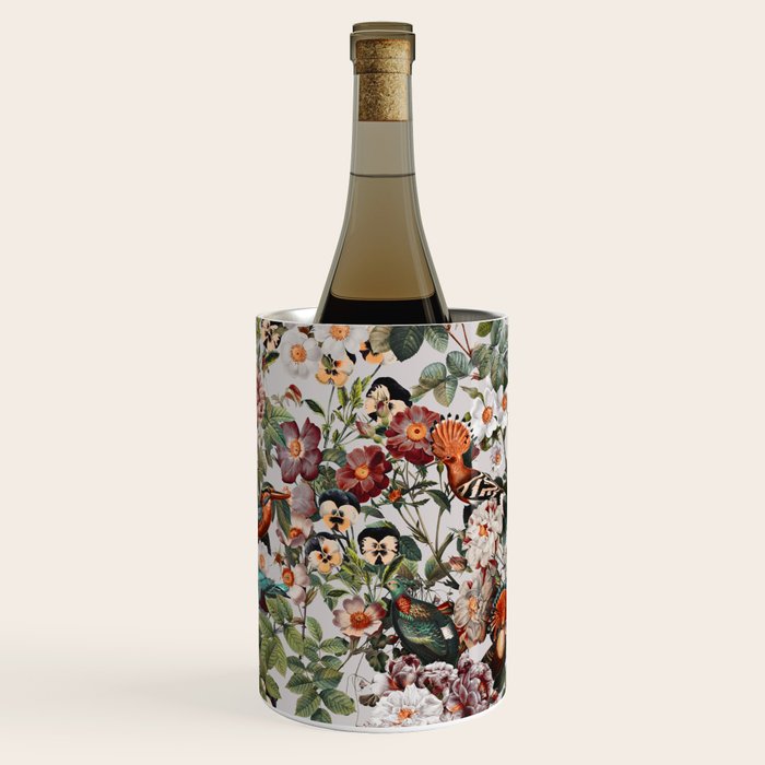 Floral Symphony with Birds Wine Chiller Gallery Image 2