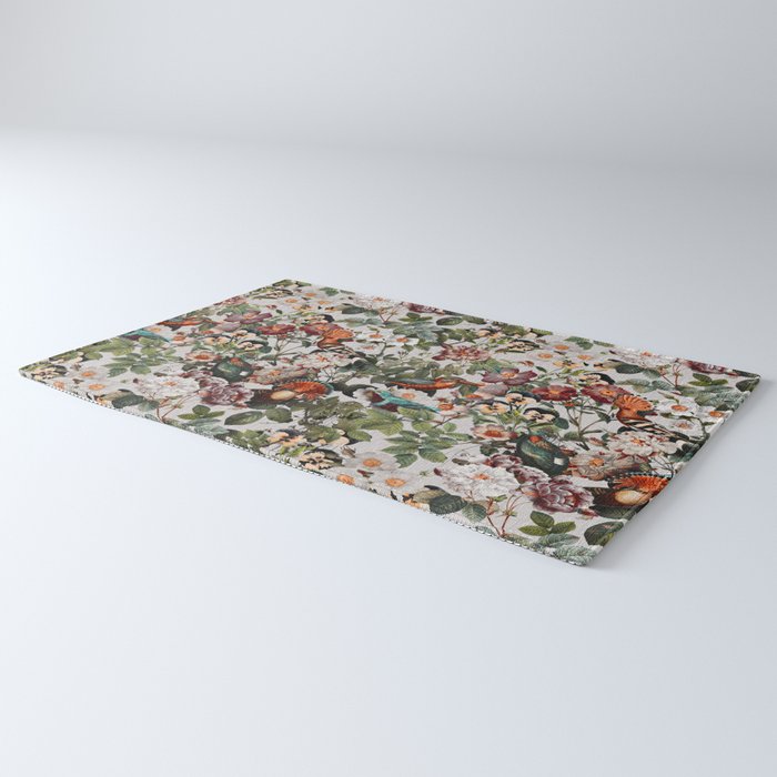 Floral Symphony with Birds Rug Gallery Image 3