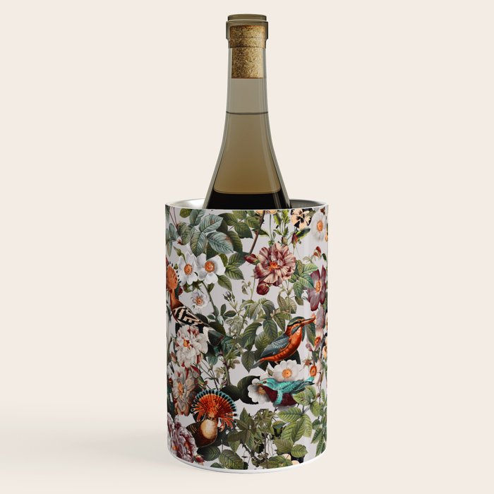 Floral Symphony with Birds Wine Chiller Gallery Image 1