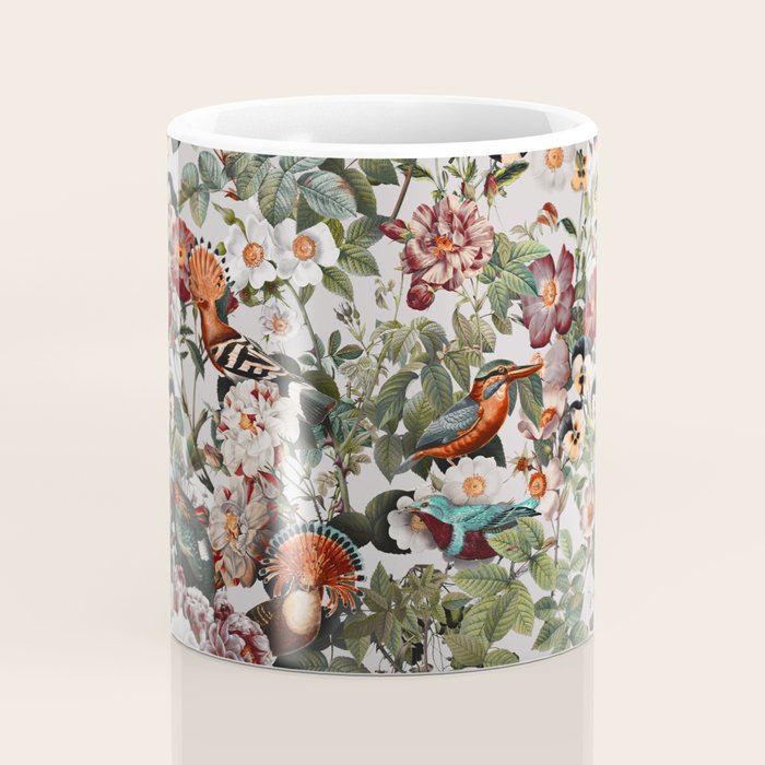 Floral Symphony with Birds Coffee Mug Gallery Image 4