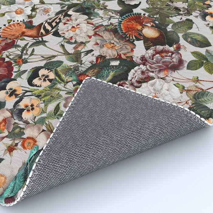 Floral Symphony with Birds Rug Gallery Image 4