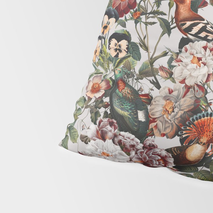 Floral Symphony with Birds Pillow Sham Gallery Image 4