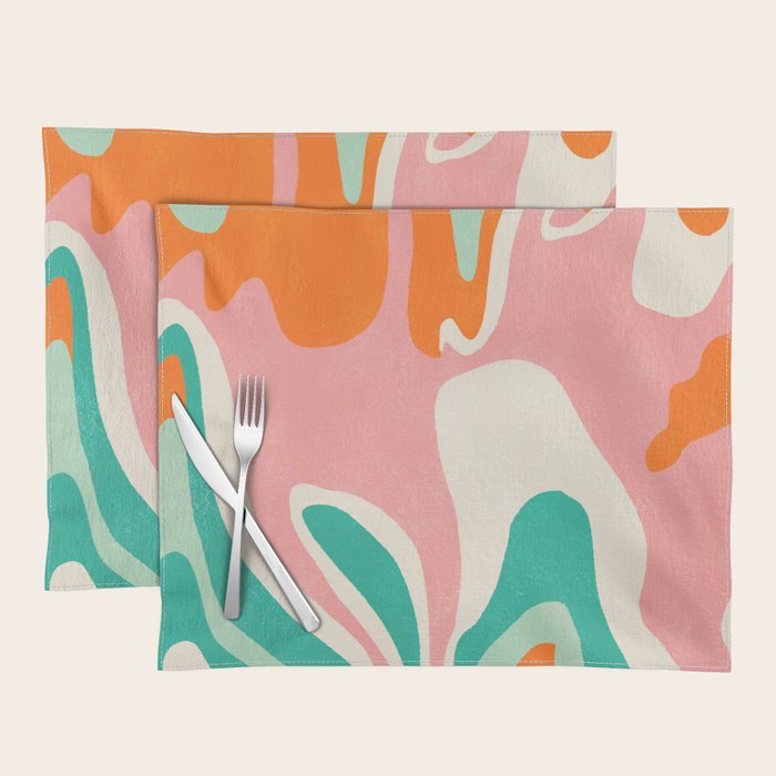 psychedelic fleurs Placemat Gallery Image 1