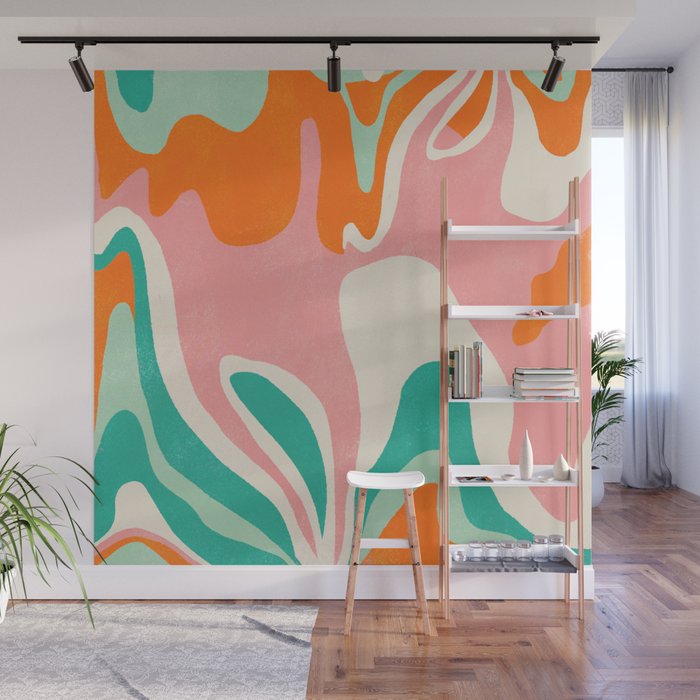 psychedelic fleurs Wall Mural Gallery Image 1