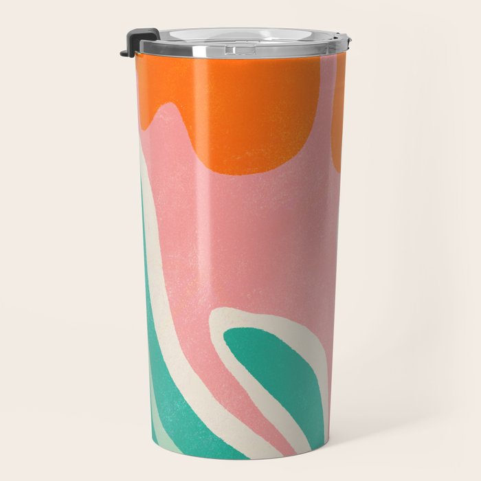 psychedelic fleurs Travel Mug Gallery Image 3