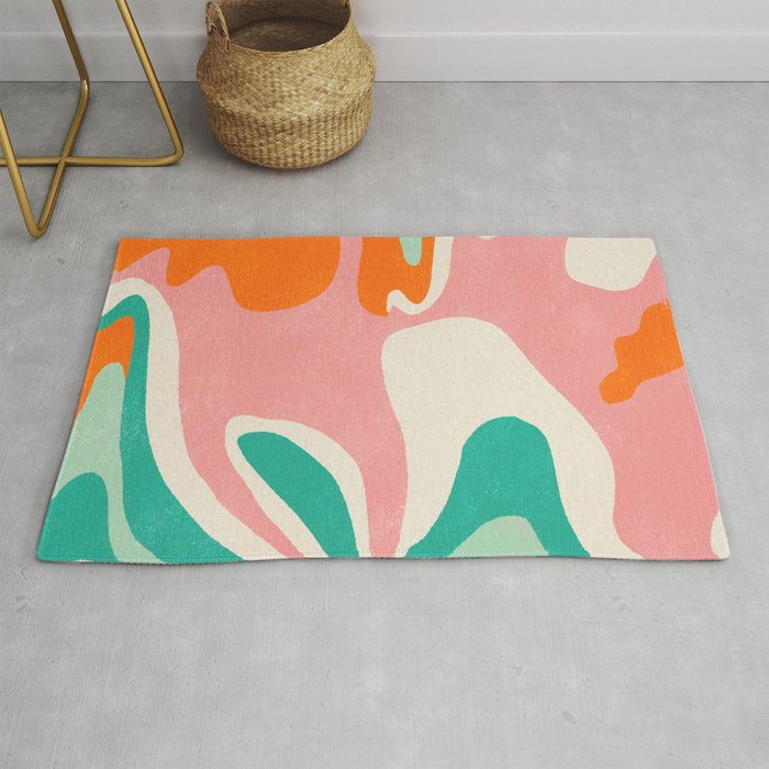 psychedelic fleurs Rug Gallery Image 1