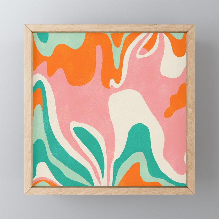 psychedelic fleurs Mini Art Print Gallery Image 1