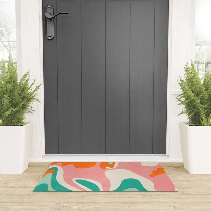 psychedelic fleurs Welcome Mat Gallery Image 3
