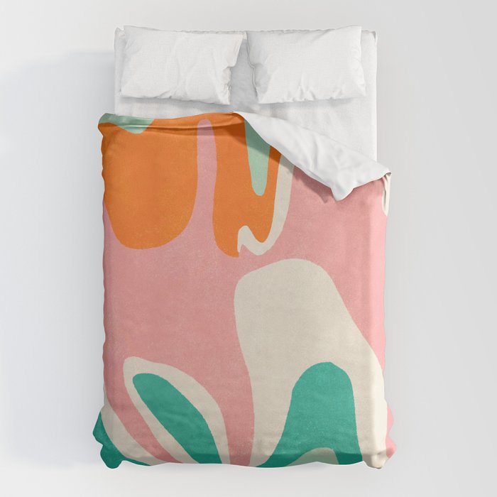 psychedelic fleurs Duvet Cover Gallery Image 1