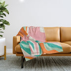 psychedelic fleurs Throw Blanket Gallery Image 1