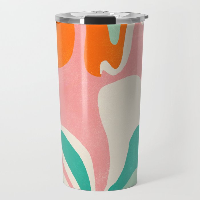 psychedelic fleurs Travel Mug Gallery Image 1