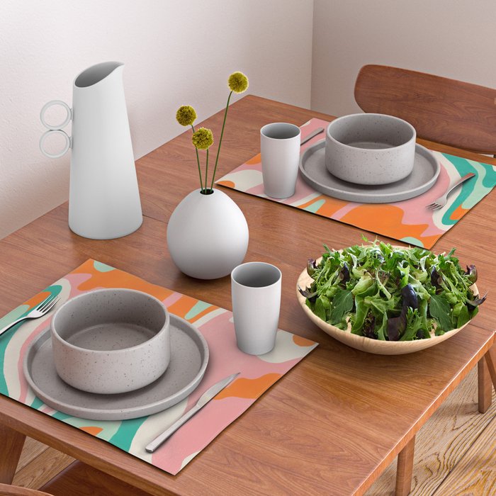 psychedelic fleurs Placemat Gallery Image 2