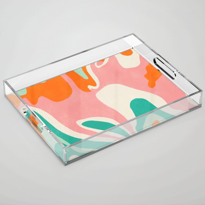 psychedelic fleurs Acrylic Tray Gallery Image 1
