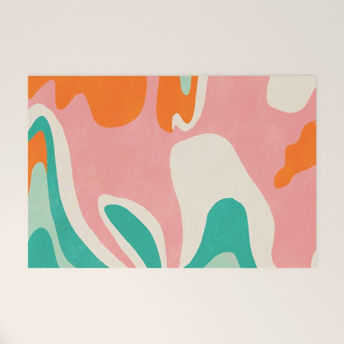 psychedelic fleurs Welcome Mat Gallery Image 1