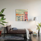 Portugal Houses Wood Wall Art Gallery Image 2