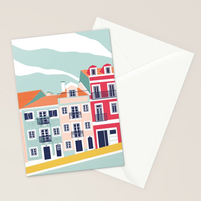 Portugal Houses Stationery Card Gallery Image 2