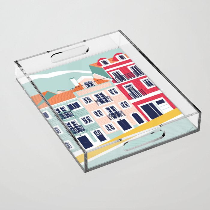 Portugal Houses Acrylic Tray Gallery Image 1