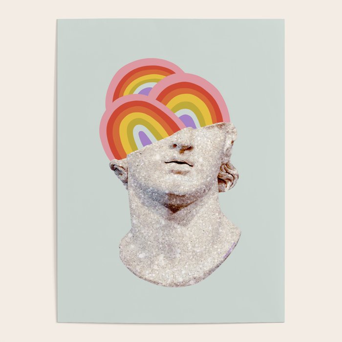 Rainbow Marble Head Poster Gallery Image 1