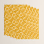Kaleidoscope Tile Pattern XI Golden Yellow Tones Wrapping Paper Gallery Image 3
