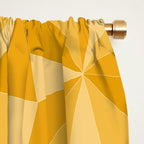 Kaleidoscope Tile Pattern XI Golden Yellow Tones Window Curtain Gallery Image 2