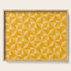 Kaleidoscope Tile Pattern XI Golden Yellow Tones Serving Tray Gallery Image 1