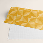 Kaleidoscope Tile Pattern XI Golden Yellow Tones Wrapping Paper Gallery Image 2
