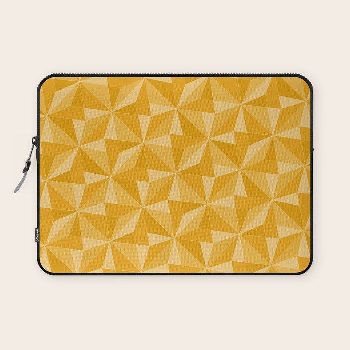 Kaleidoscope Tile Pattern XI Golden Yellow Tones Laptop Sleeve Gallery Image 1
