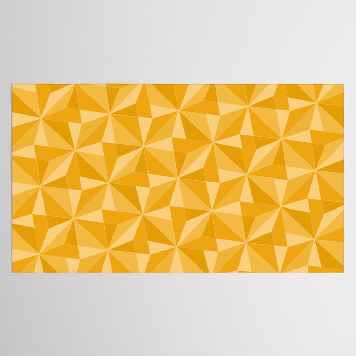 Kaleidoscope Tile Pattern XI Golden Yellow Tones Tablecloth Gallery Image 2