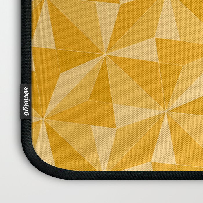 Kaleidoscope Tile Pattern XI Golden Yellow Tones Laptop Sleeve Gallery Image 3