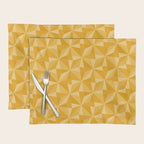 Kaleidoscope Tile Pattern XI Golden Yellow Tones Placemat Gallery Image 1