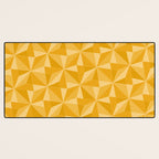 Kaleidoscope Tile Pattern XI Golden Yellow Tones Desk Mat Gallery Image 3