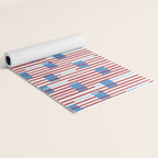 Playful Stripes and Blocks Geometric Pattern Yoga Mat Gallery Image 2