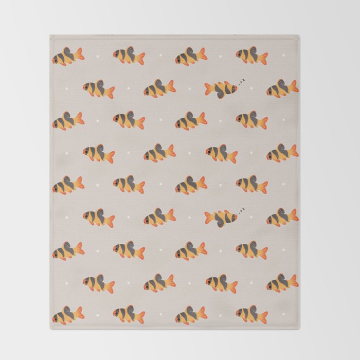 Clown loach Throw Blanket Gallery Image 2