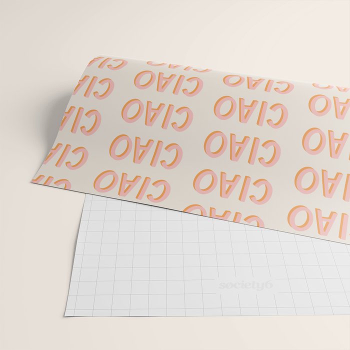 Ciao Hand Lettering Wrapping Paper Gallery Image 2