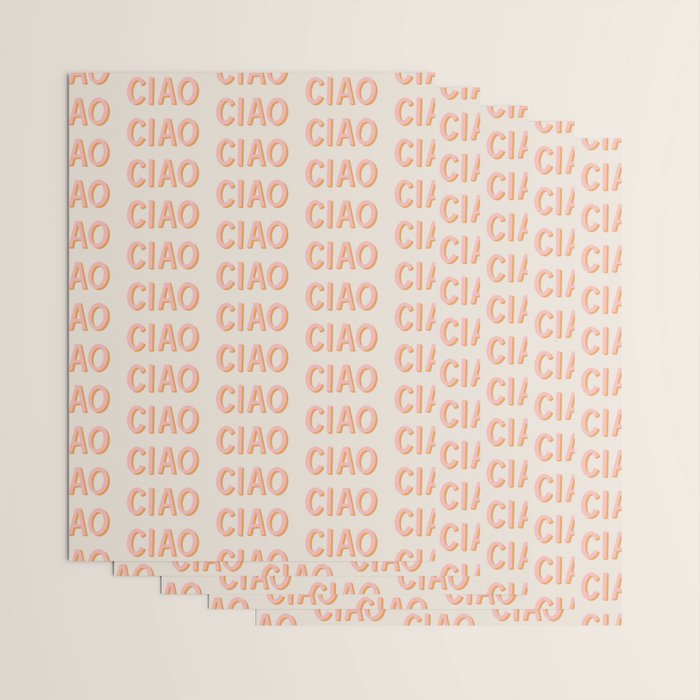 Ciao Hand Lettering Wrapping Paper Gallery Image 3