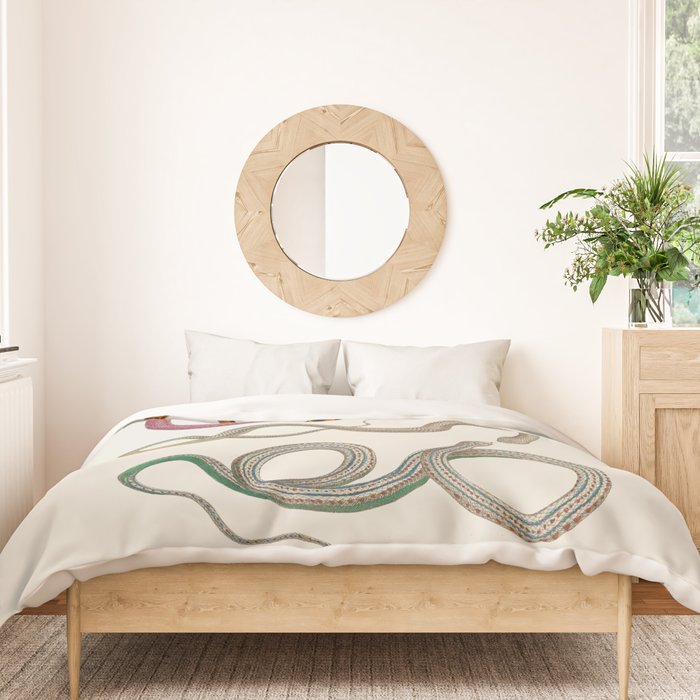 Albertus Seba Snakes Illustration Leopard Snake  Duvet Cover Gallery Image 3