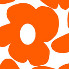 Orange Retro Flowers White Background #decor #society6 #buyart Coffee Mug Gallery Image 2