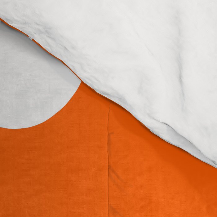 Orange Retro Flowers White Background #decor #society6 #buyart Comforter Gallery Image 4