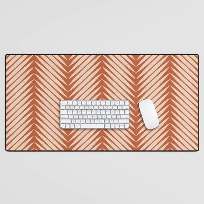 Palm Leaf Pattern - Orange Desk Mat Gallery Image 1