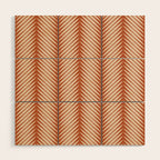 Palm Leaf Pattern - Orange Wood Wall Art Gallery Image 1