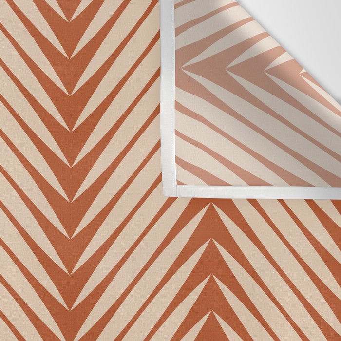 Palm Leaf Pattern - Orange Wall Tapestry Gallery Image 3