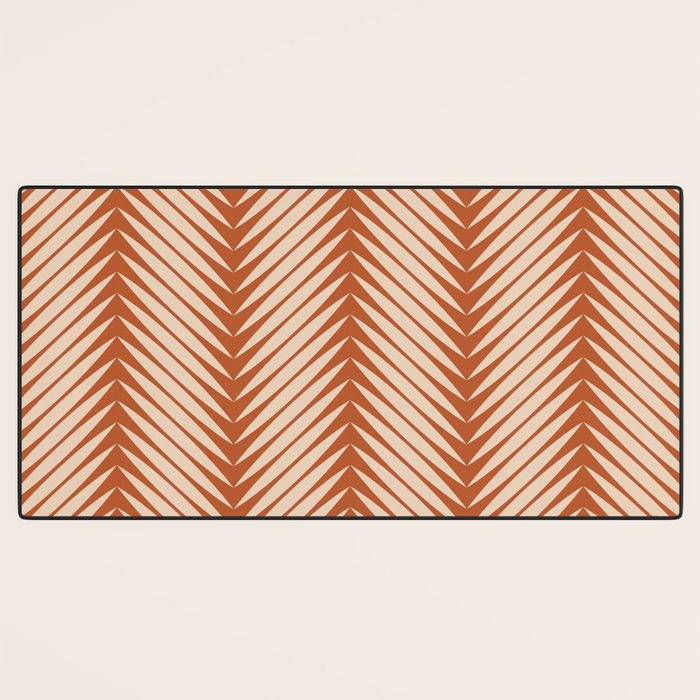 Palm Leaf Pattern - Orange Desk Mat Gallery Image 3