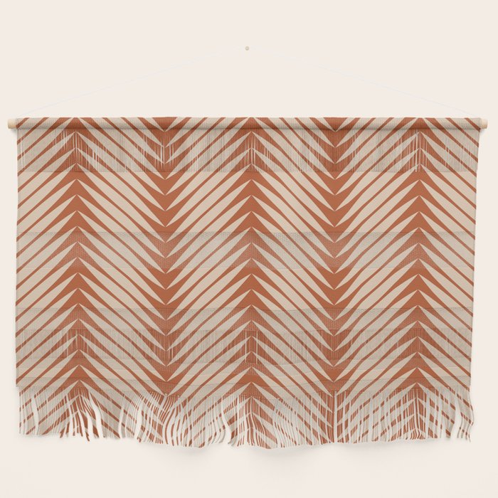 Palm Leaf Pattern - Orange Wall Hanging Gallery Image 1