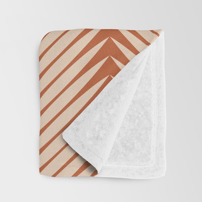 Palm Leaf Pattern - Orange Throw Blanket Gallery Image 3