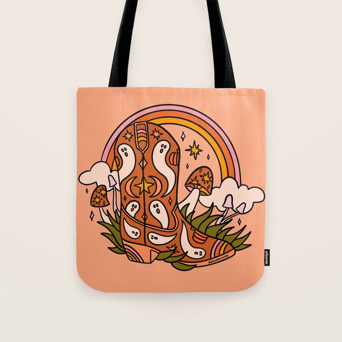 Halloween Cowboy Boots Tote Bag Gallery Image 1