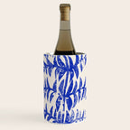 Blue leaves, Flower market print, Botanical poster, Floral wall art, Boho poster Wine Chiller Gallery Image 1