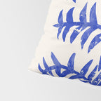 Blue leaves, Flower market print, Botanical poster, Floral wall art, Boho poster Pillow Sham Gallery Image 4