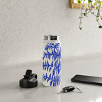 Blue leaves, Flower market print, Botanical poster, Floral wall art, Boho poster Water Bottle Gallery Image 4