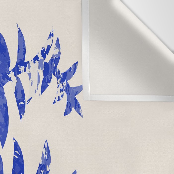 Blue leaves, Flower market print, Botanical poster, Floral wall art, Boho poster Wall Tapestry Gallery Image 3