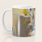 The looking glass colorful female portrait still life painting by Delphin Enjolras  Coffee Mug Gallery Image 3